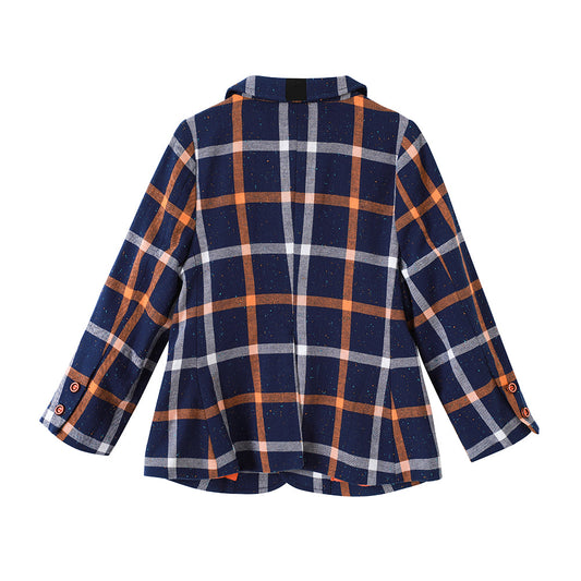 Check Single-Breasted Blazer