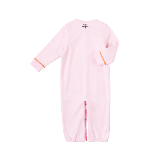 Vauva Baby Girls Flowers 2 Way Long Sleeves Bodysuit and Robe - Pink
