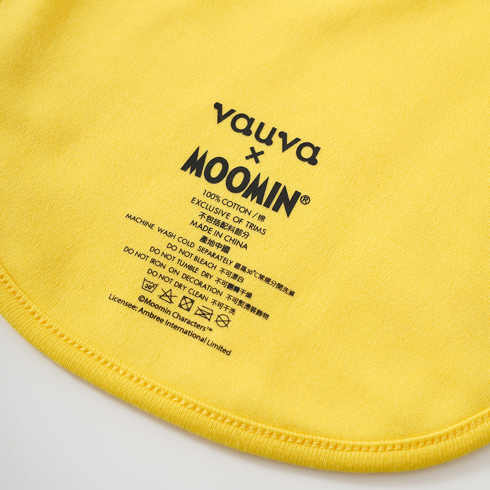 Vauva X Moomin SS23-遍布印刷棉圍嘴的嬰兒男女
