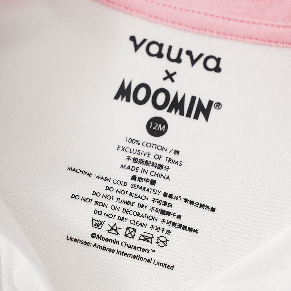Vauva X Moomin SS23-女嬰Moomin Print棉花長袖緊身衣褲