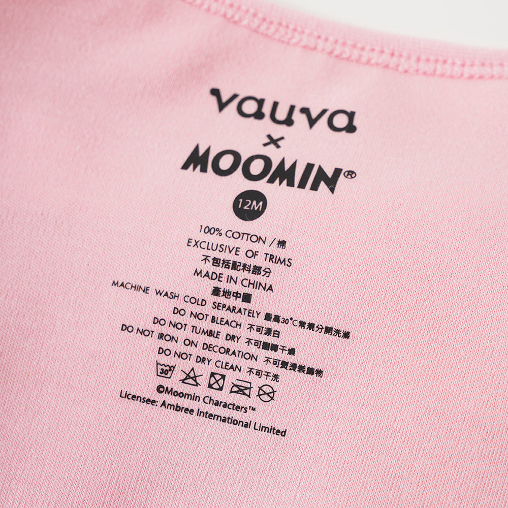 Vauva x Moomin SS23 - 女嬰姆明印花棉質長袖連身衣