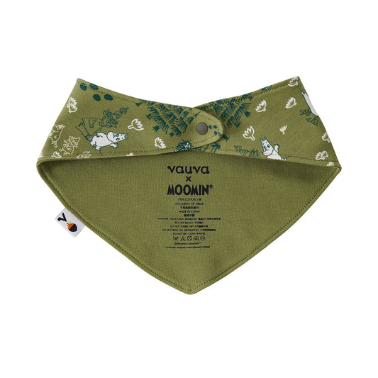 Vauva X Moomin SS23-遍布印刷棉圍兜的男嬰