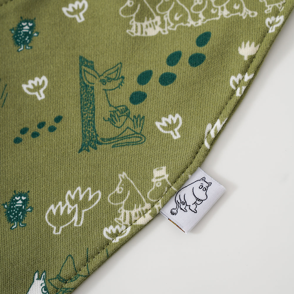 Vauva X Moomin SS23-遍布印刷棉圍兜的男嬰