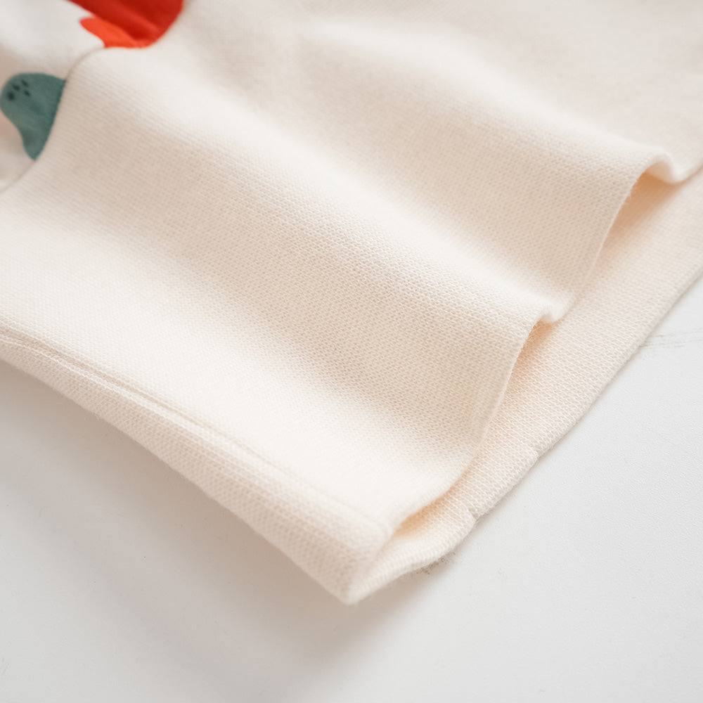 Vauva FW23-嬰兒中性水果遍布印刷棉高腰部褲子