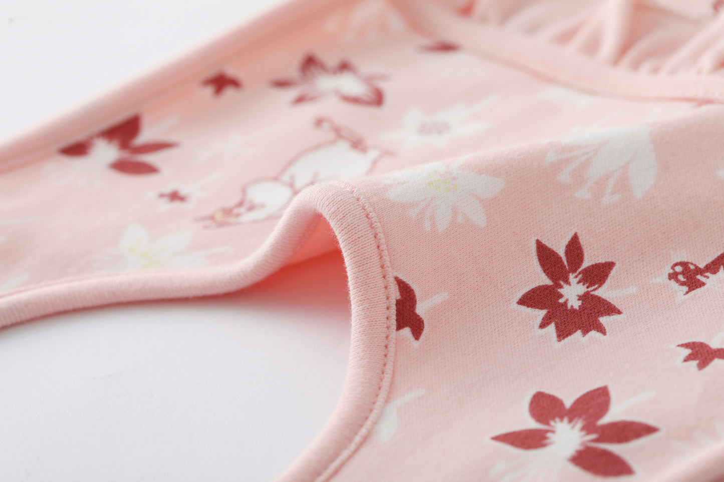 Vauva X Moomin FW23-女嬰Moomin遍布印刷荷葉邊棉圍嘴(粉紅色)