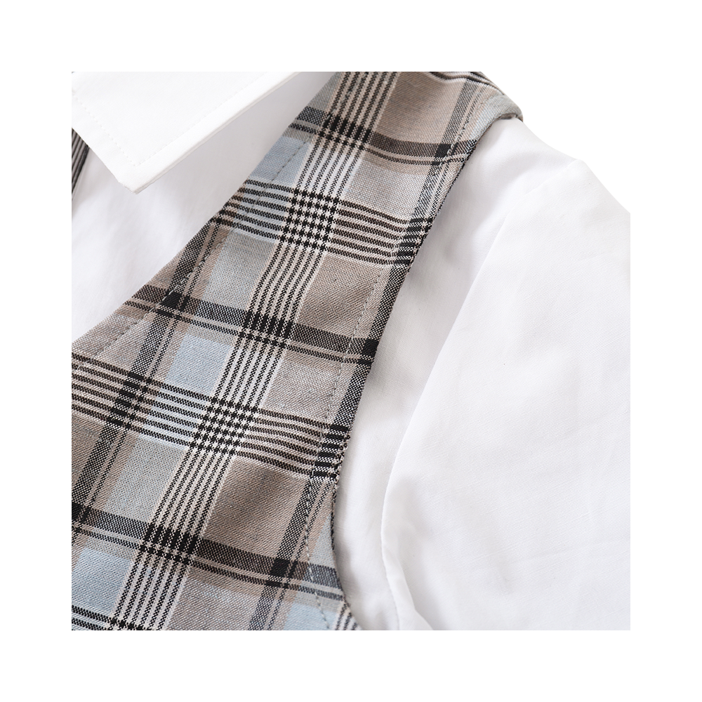Shirt With Faux Layered Waistcoat