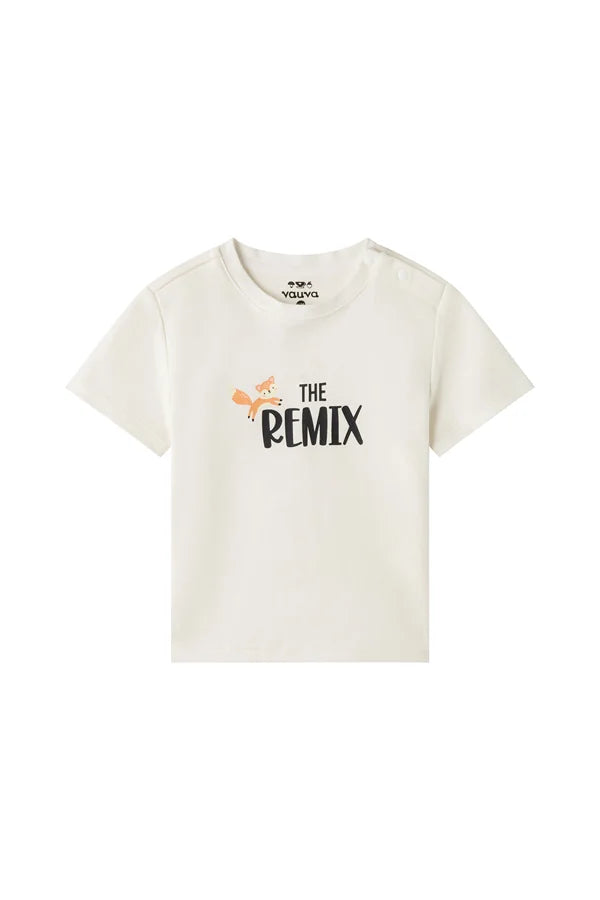 Kids “The Remix” Water‑Repellent Graphic Family Tee, White