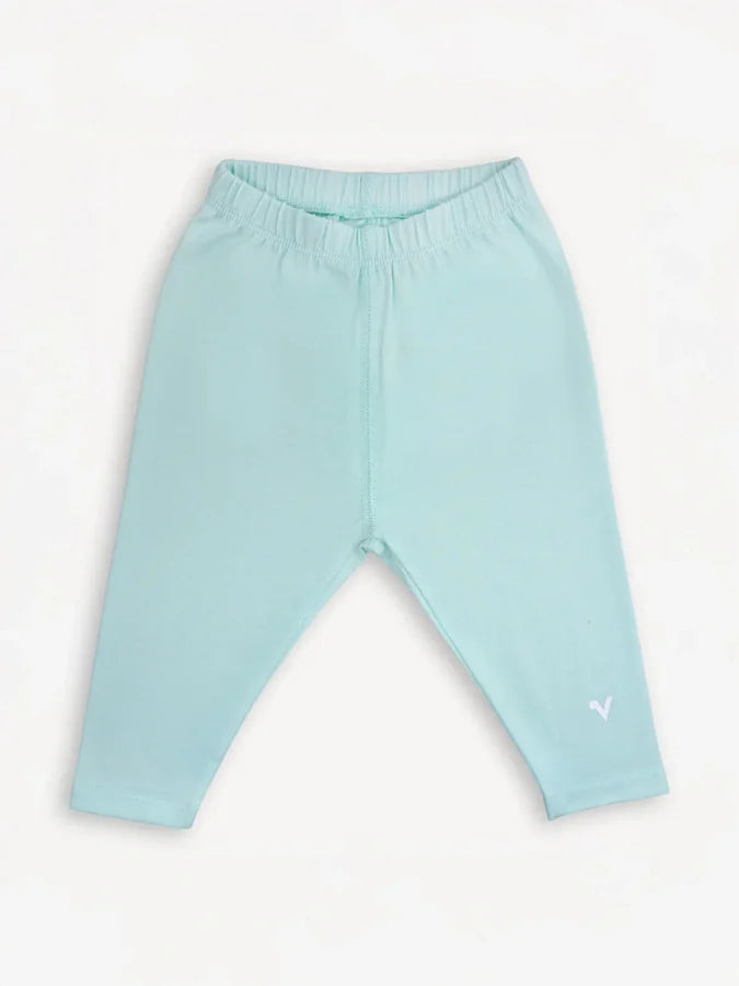Baby Solid Color Stretch Cotton Leggings, Mint