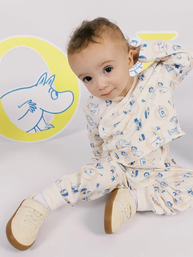 All‑Over Moomin Print Long‑Sleeve Baby Top, Ivory