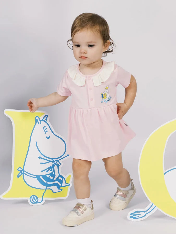 Snorkmaiden Print Baby Bodysuit, Pink