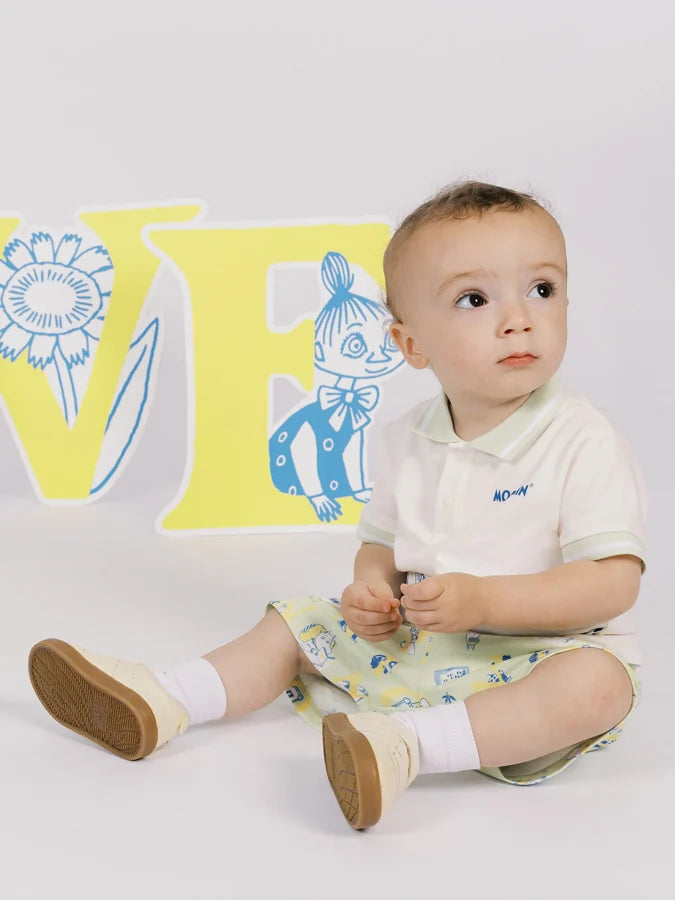 All‑Over Moomin Print Baby Shorts, Green