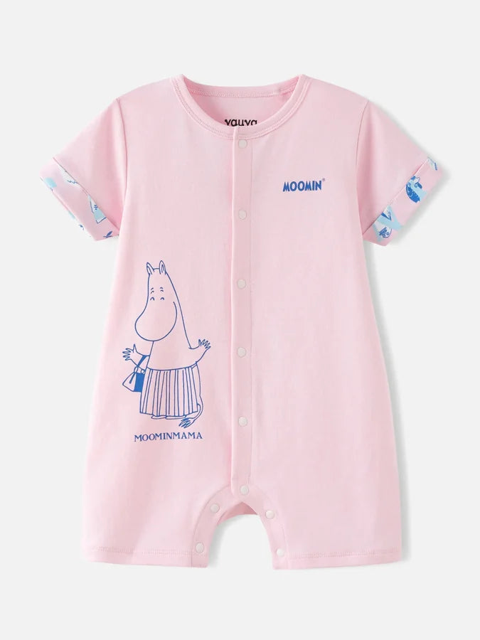 Moomin Print Baby Romper, Pink
