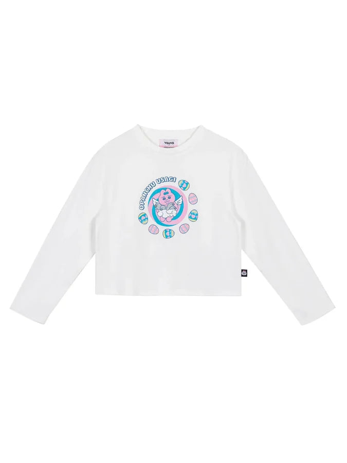 Angel Bunny Graphic Sweatshirt, White