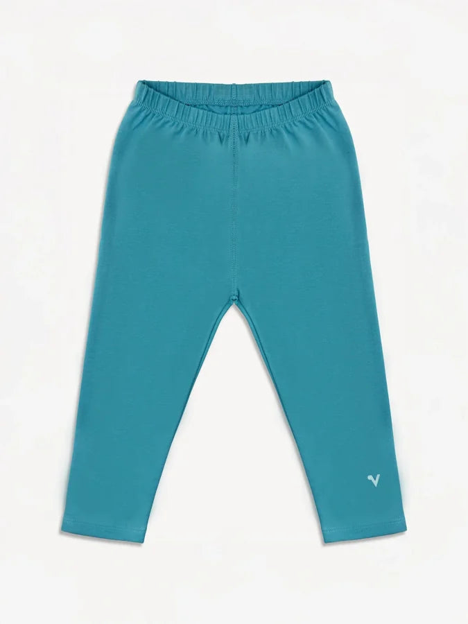 Baby Solid Color Stretch Cotton Leggings, Green