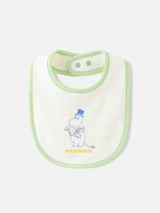 Moomin Papa Print Baby Bib, Ivory