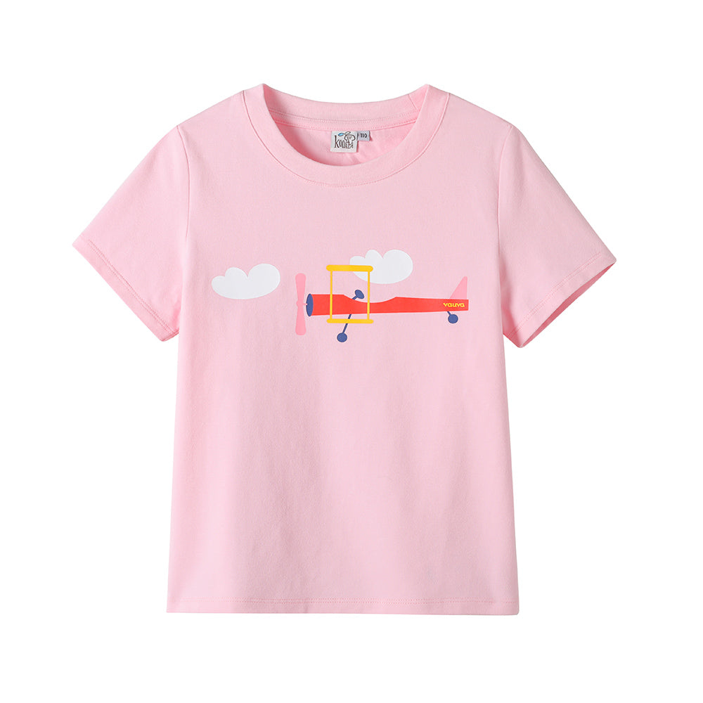 Kid Short-Sleeve Tee Top Aircraft Print