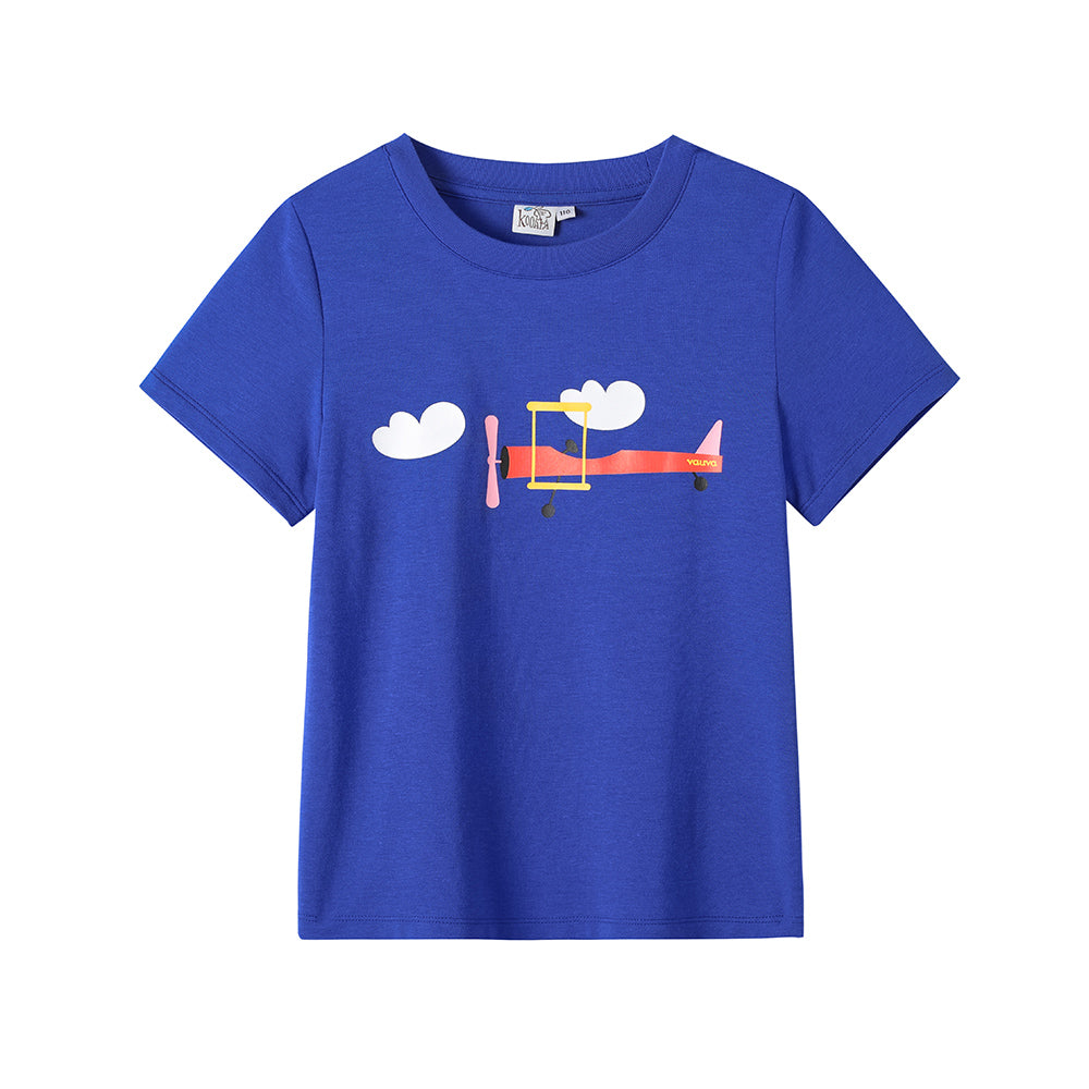 Kid Short-Sleeve Tee Top Aircraft Print