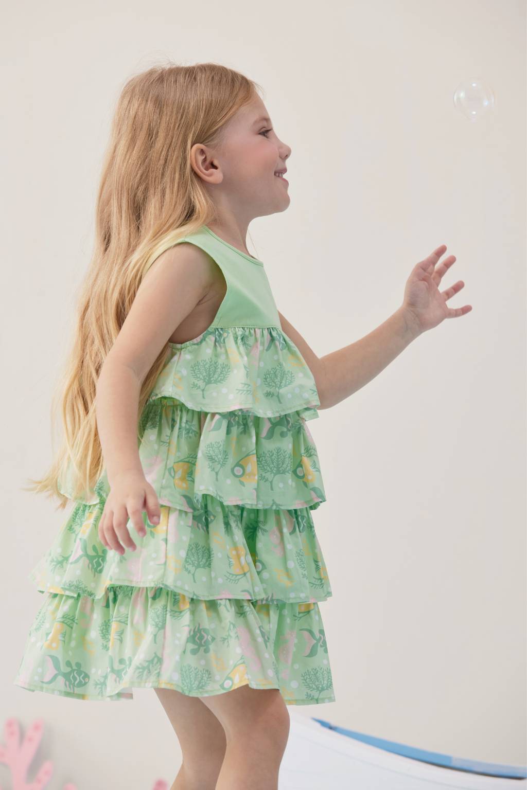 Toddler Girl Ruffle Short Sleeves Dress
