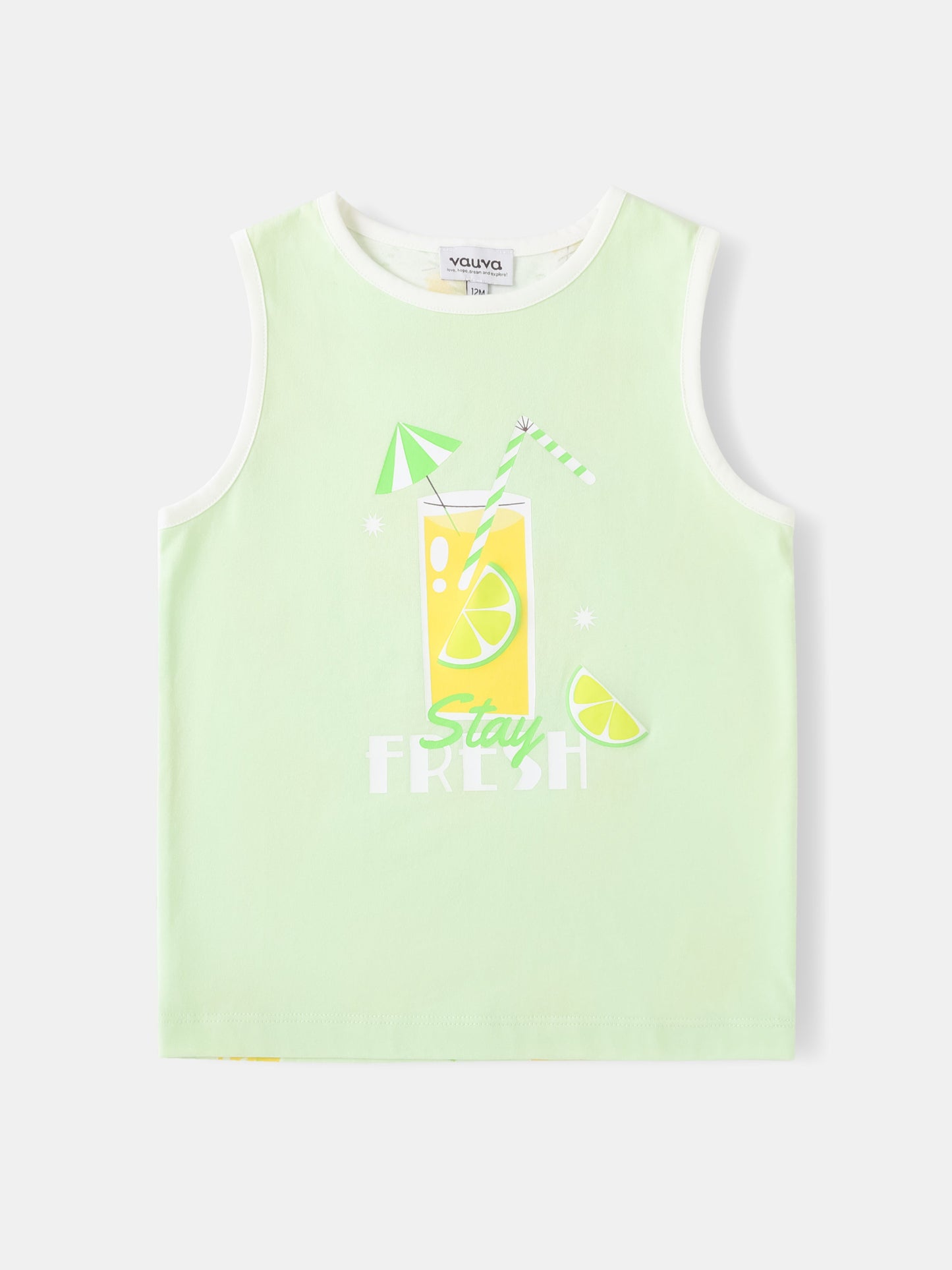 Kid All-Over Lemon Tea Print Tank Top