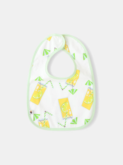 Baby All-Over Lemon Tea Print Bib
