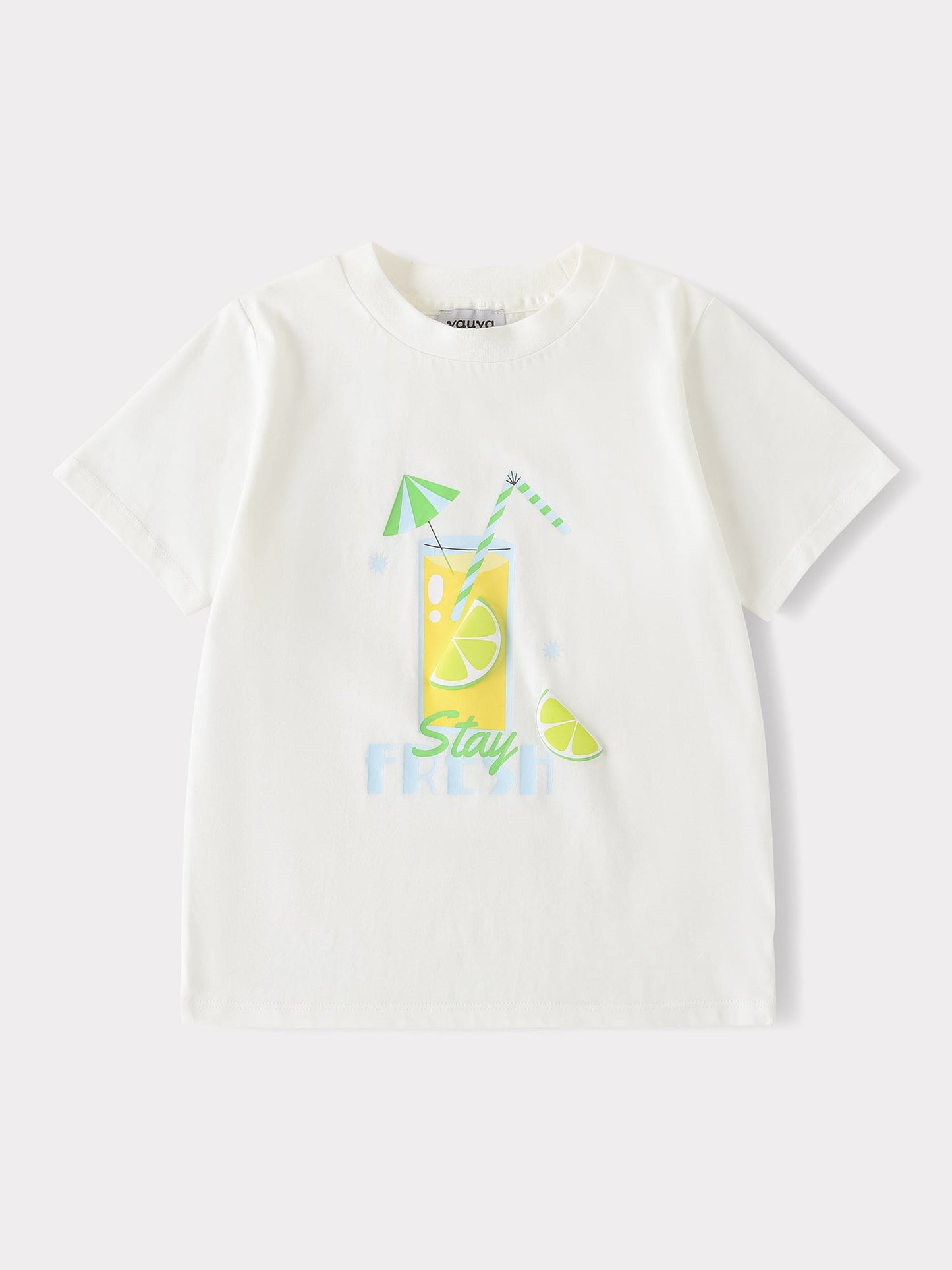 Kid Short Sleeve Lemon Tea Print Tee