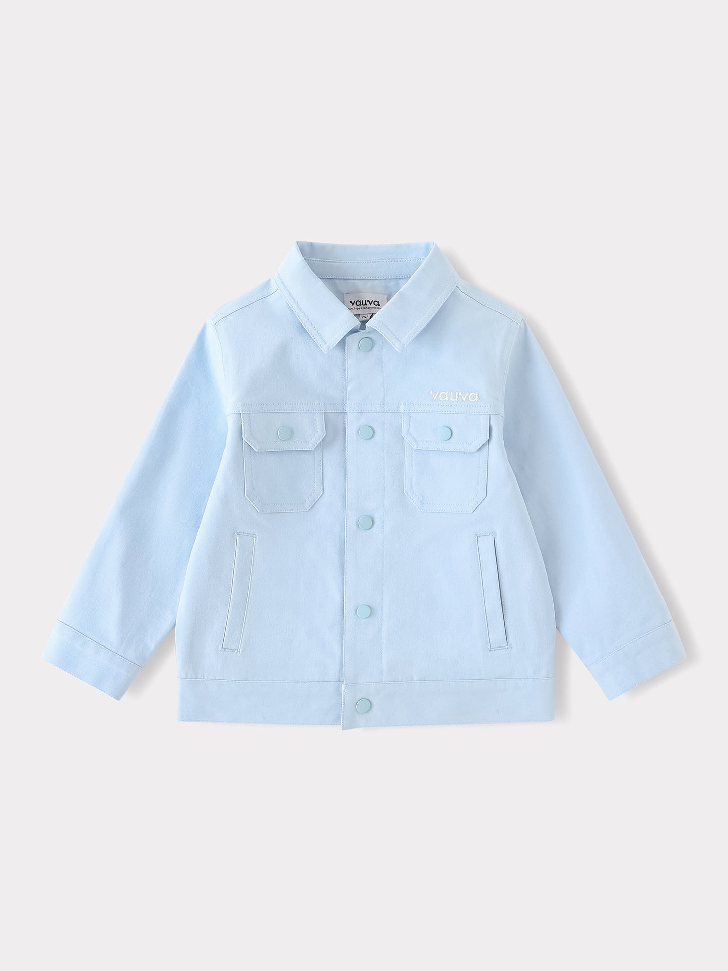 Kid Logo Embroidery Buttoned Jacket