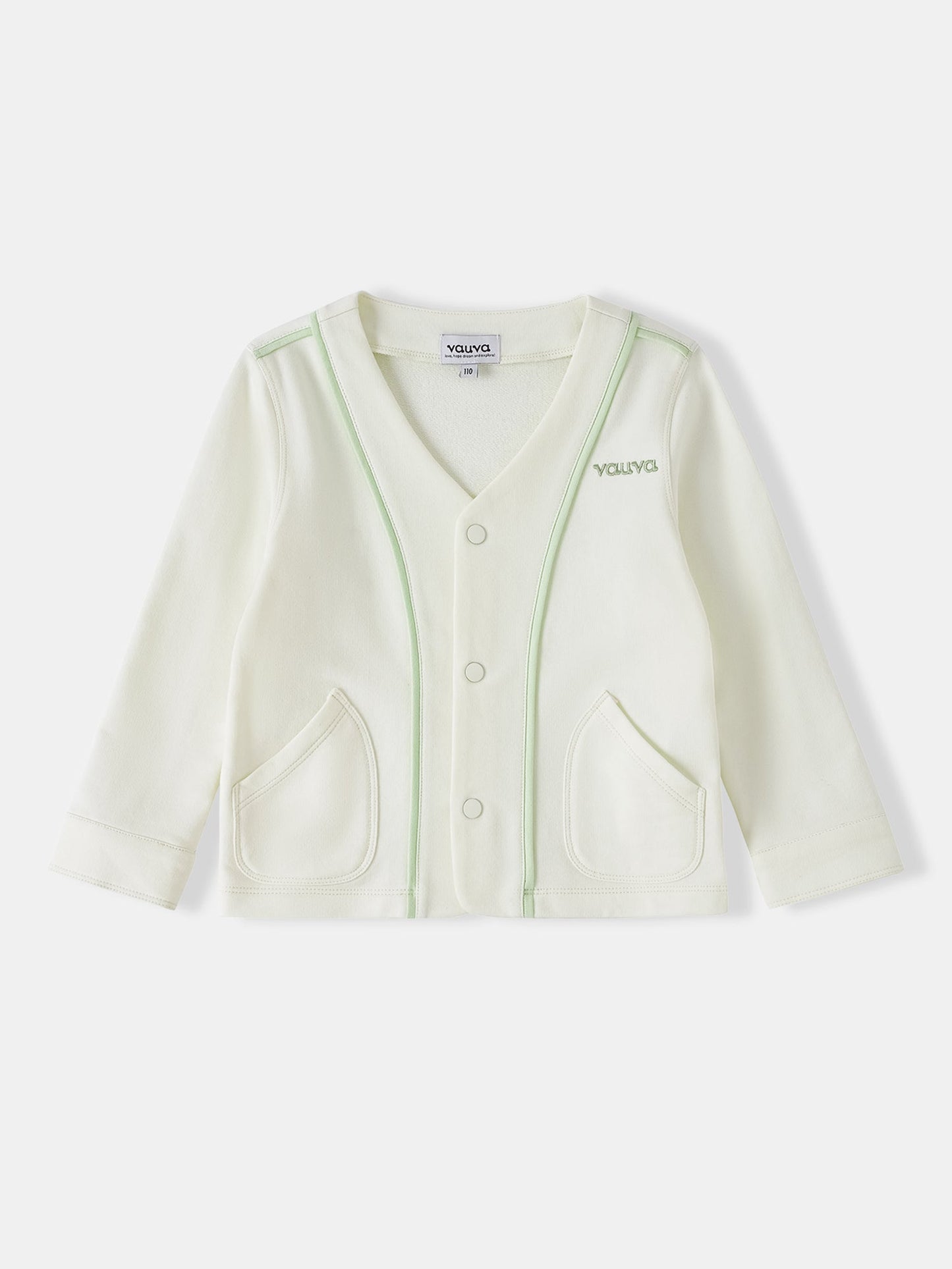 Kid Logo Embroidery Open Chest Jacket