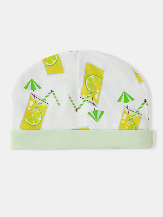 Baby All-Over Lemon Tea Print Hat
