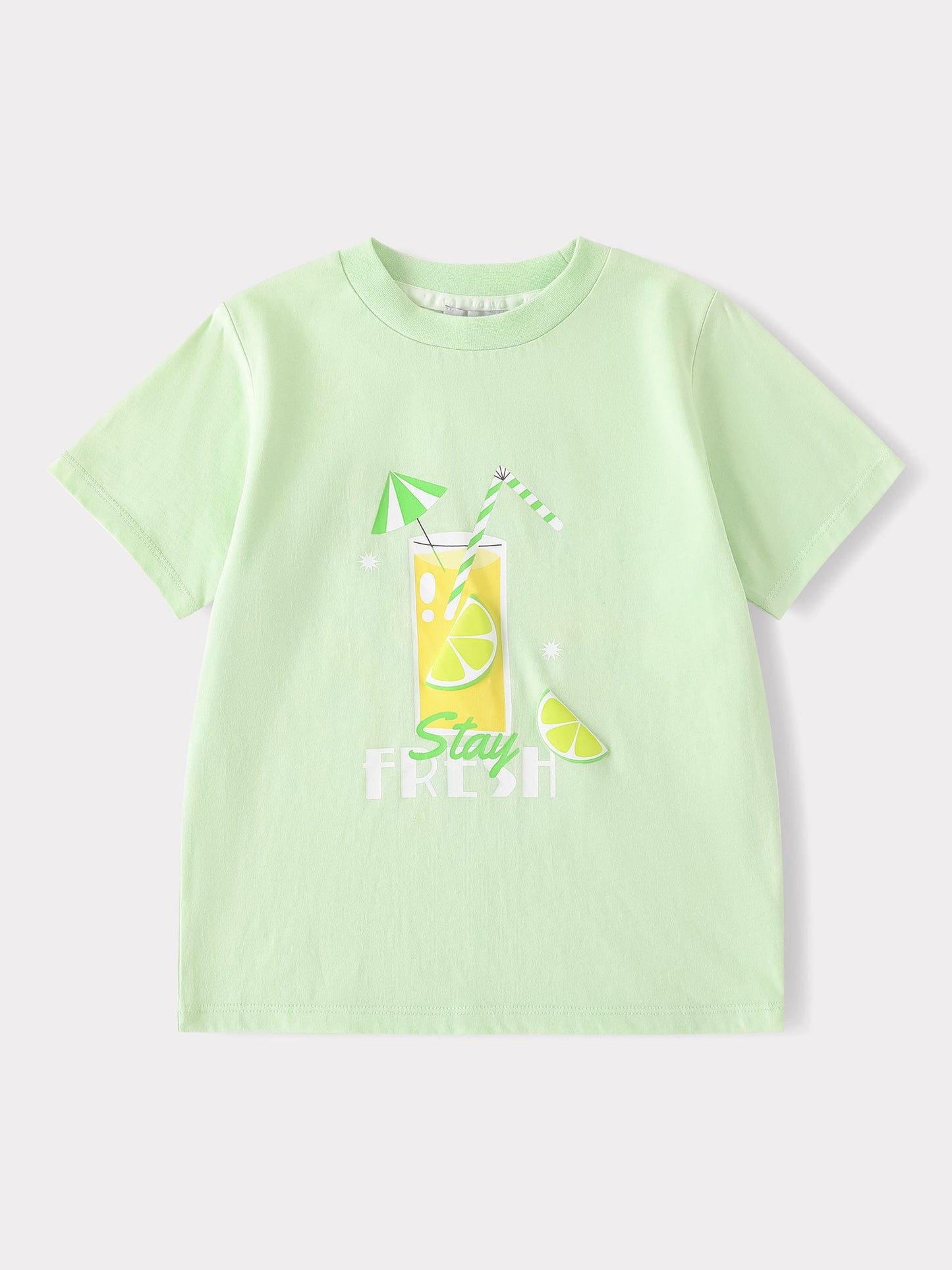 Kid Short Sleeve Lemon Tea Print Tee