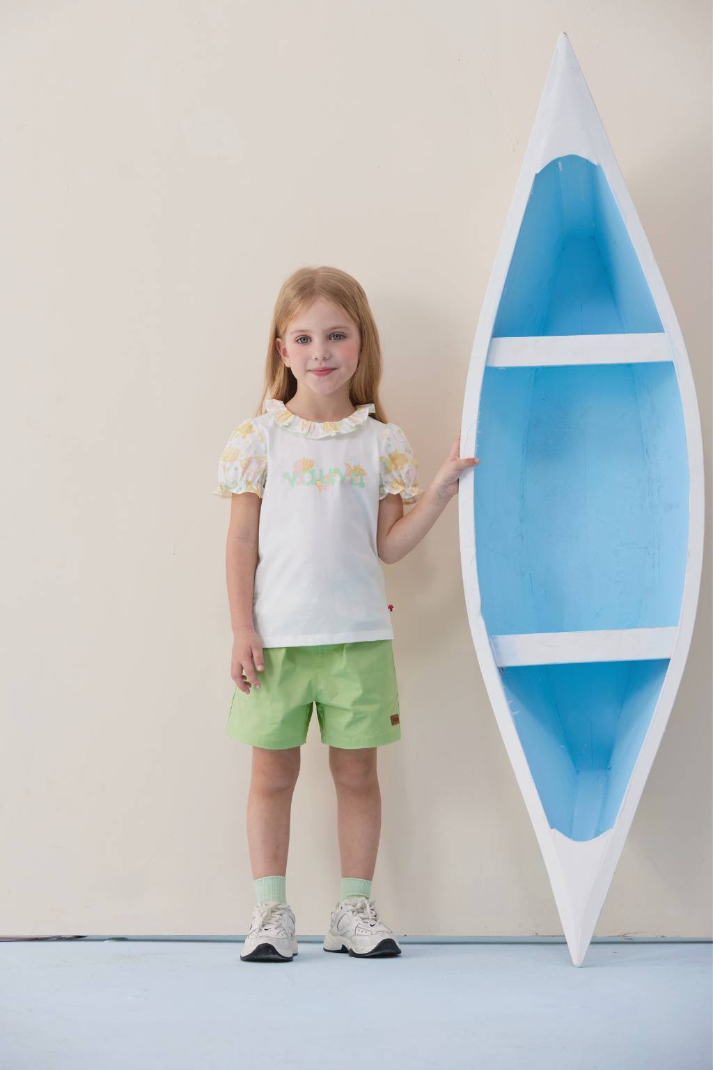 Toddler Girl Logo Print With Collar