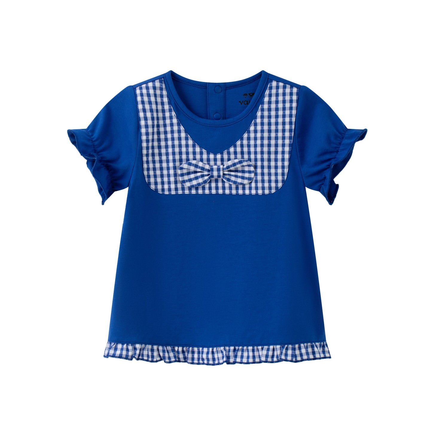 Baby Girl Plain Print Short Sleeve Top & Bottom Set