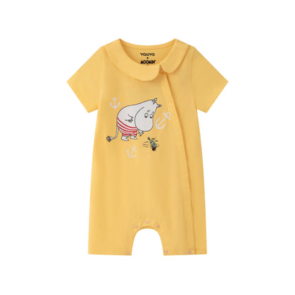 Baby Girl Moomin Print Short Sleeve Romper