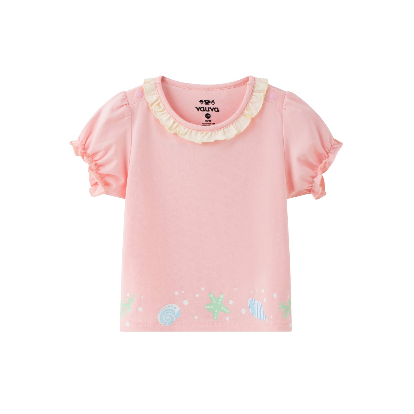 Organic Cotton Baby Girl's T-Shirt Plain Print