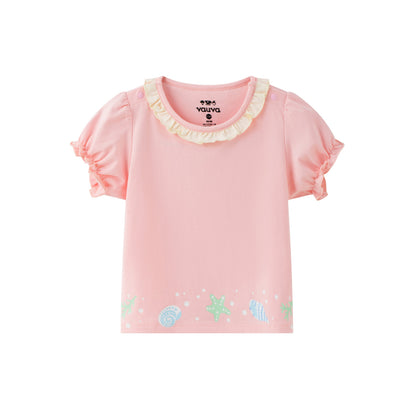 Organic Cotton Baby Girl's T-Shirt Plain Print
