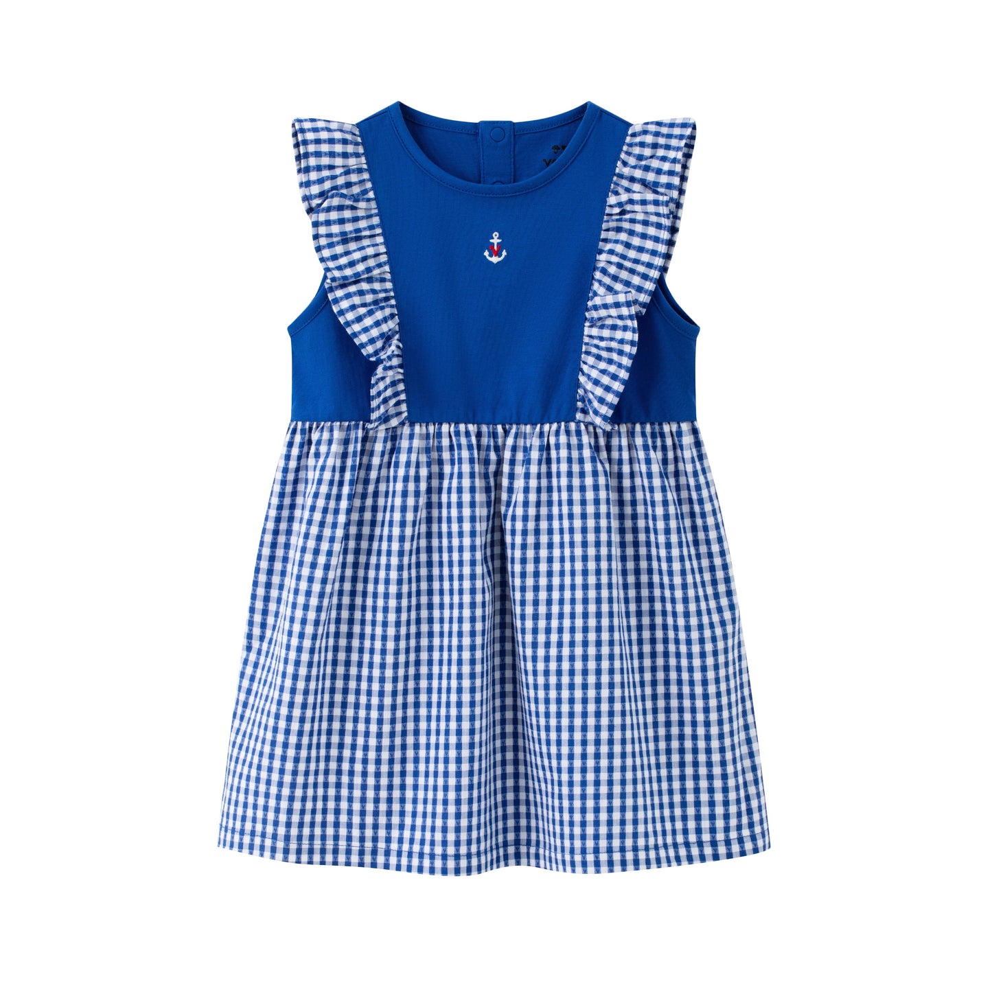 Baby Girl Plaid Pattern Short Sleeve Dress