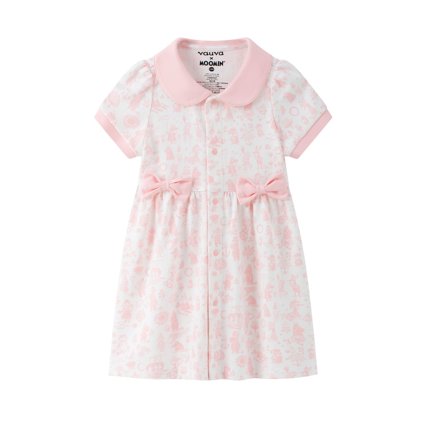 Baby Girl All Over Print Short Sleeve Dress