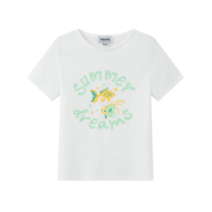 Toddler Summer Dreams Fish Print T-Shirt Top