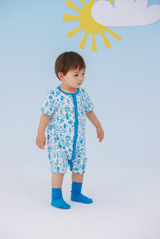 Baby Moomin Print Short Sleeve Romper