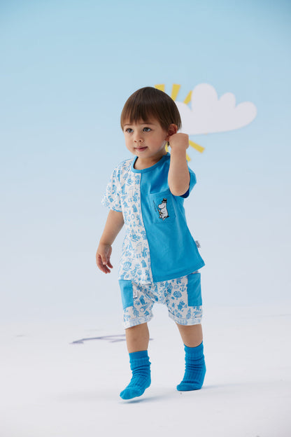 Baby Boy Moominpapa Embroidered Top & Shorts Set