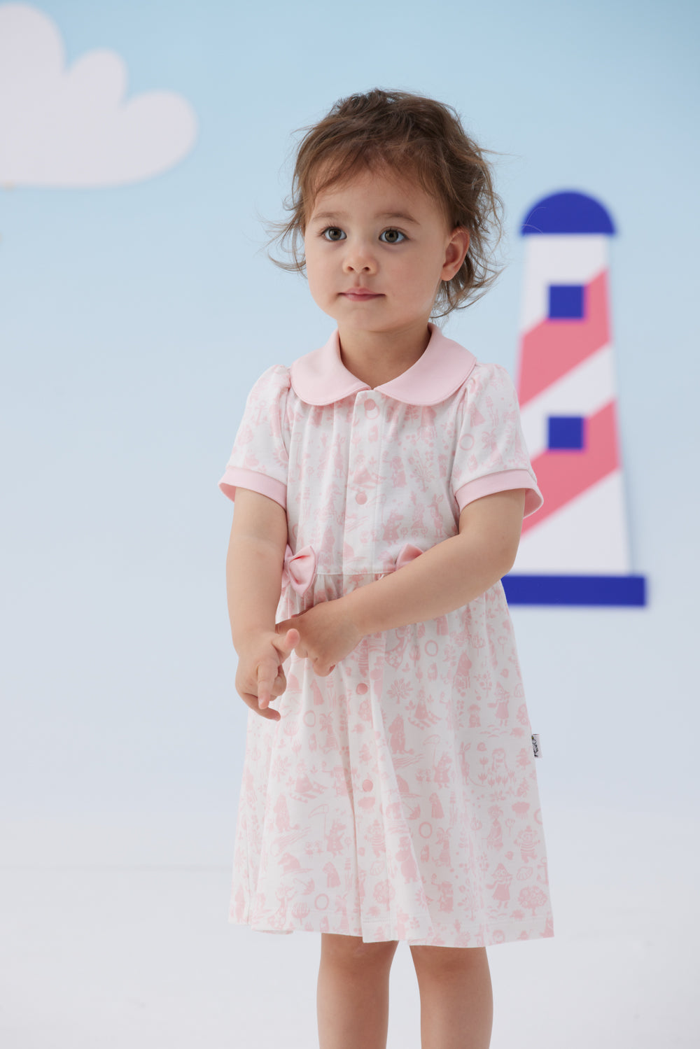Baby Girl All Over Print Short Sleeve Dress