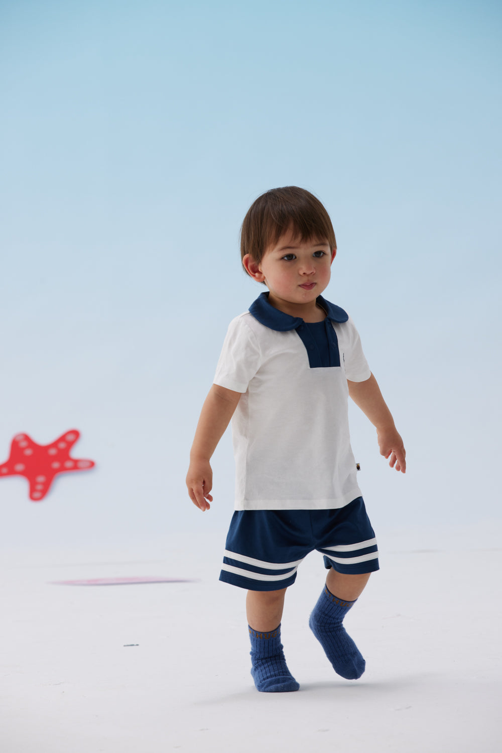Baby Sailor Style T-Shirt & Shorts Set