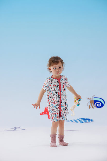 Baby Moomin Printed Short Sleeved Romper