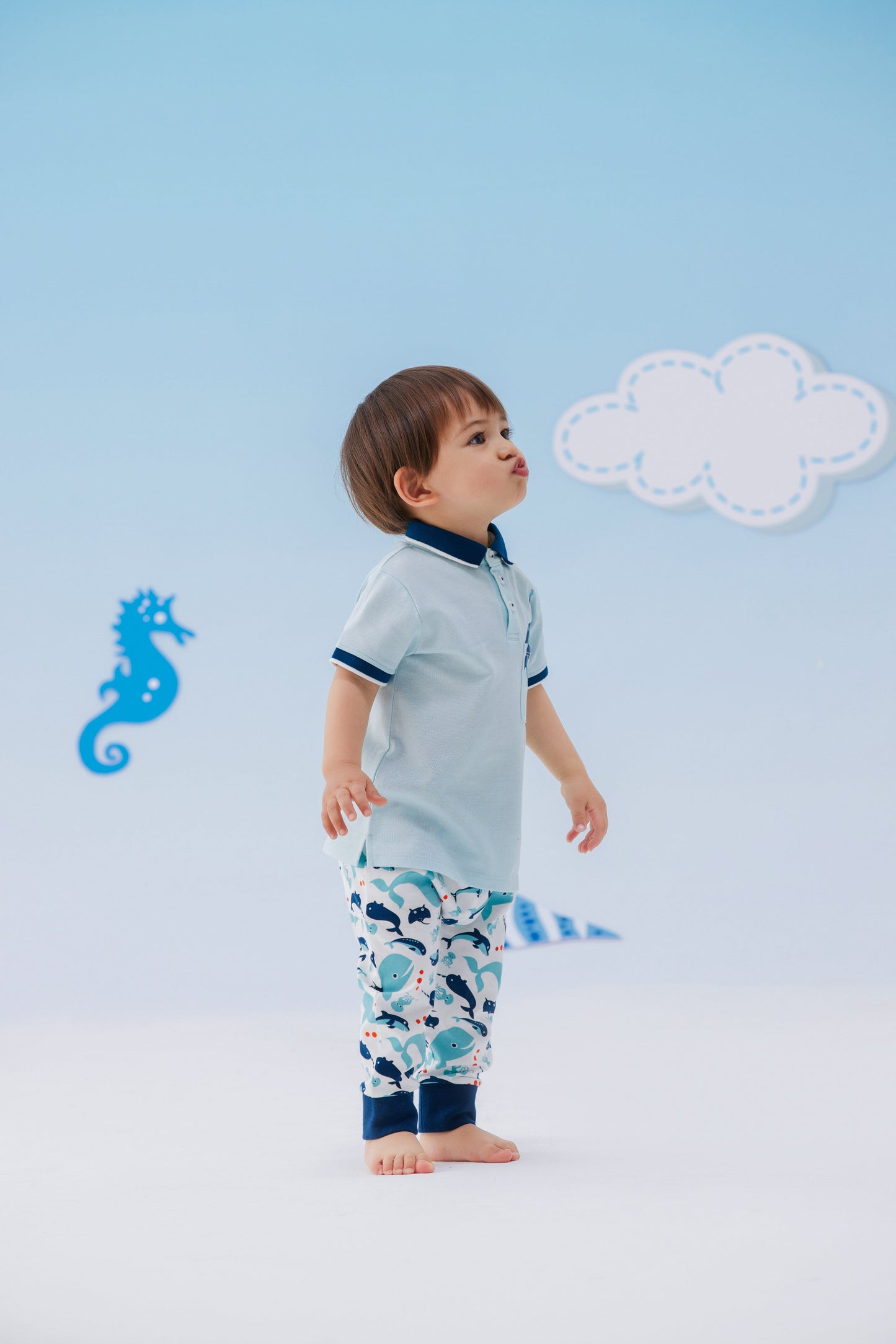 Vauva SS24 - Baby Boy Printed Leggings (Blue)
