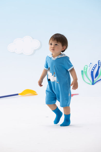 Baby Boy Moominpapa Print Short Sleeve Romper