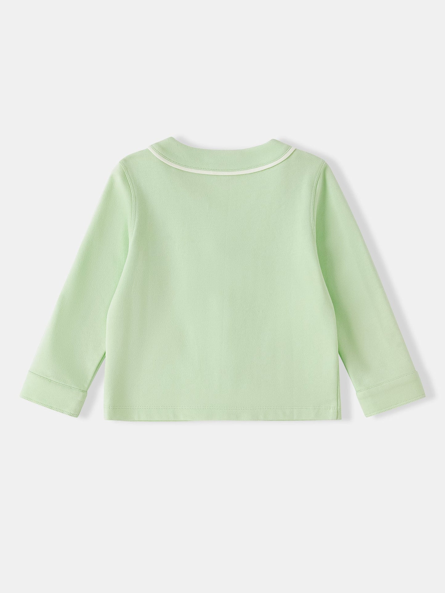 Kid Logo Embroidery Open Chest Jacket