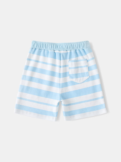 Kid Watermelon Embroidery Stripe Print Shorts