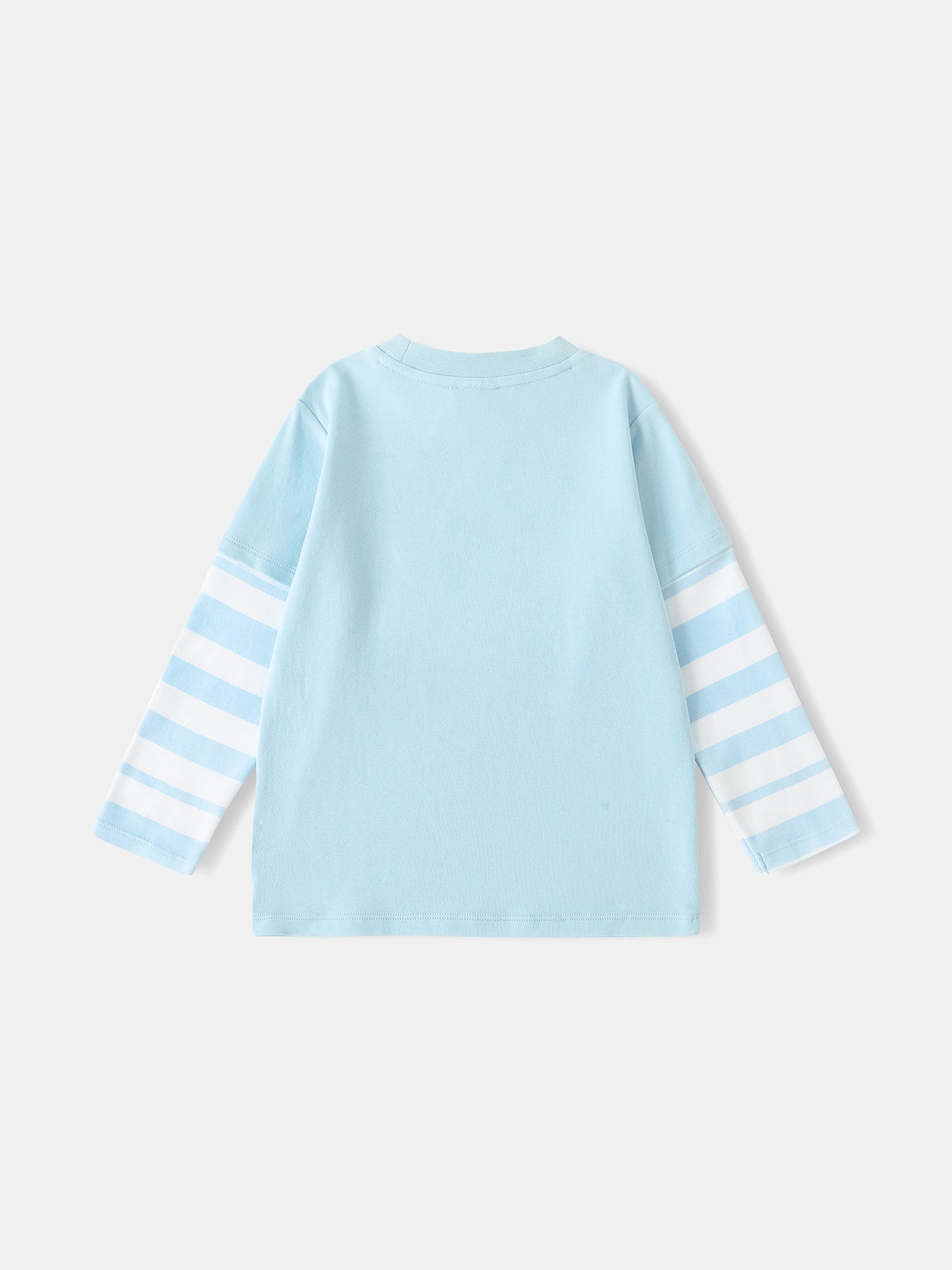 Kid Long Sleeve 2-Layer Slogan Print Tee
