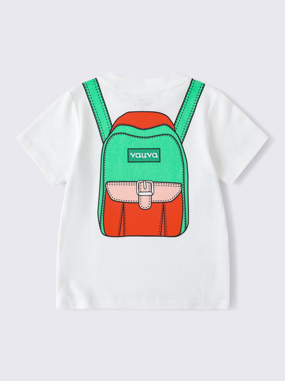 Kid Short Sleeve Backpack Print Tee