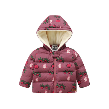 Baby Girls Moomin All Over Print Padded Jacket With Hood
