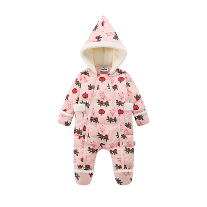 Baby Girls Long Sleeve Padded Romper